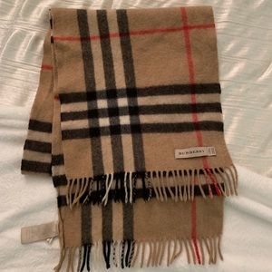 100% Authentic Burberry Cashmere Check Scarf